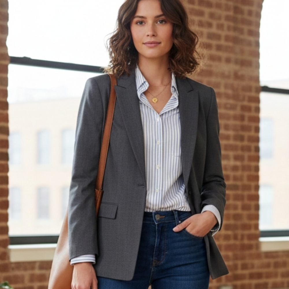 Hugo Boss Gray Women's Blazer